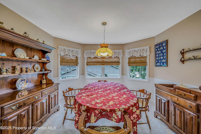 8 Parkland Dr Bldg 9, South Abington Twp, PA 18411 - dining area featuring light colored carpet and wainscoting