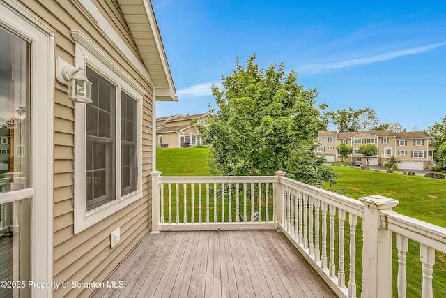 8 Parkland Dr Bldg 9, South Abington Twp, PA 18411 - deck featuring a residential view and a yard