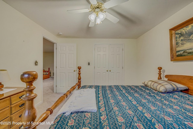 8 Parkland Dr Bldg 9, South Abington Twp, PA 18411 - bedroom featuring light carpet, a ceiling fan, and a closet