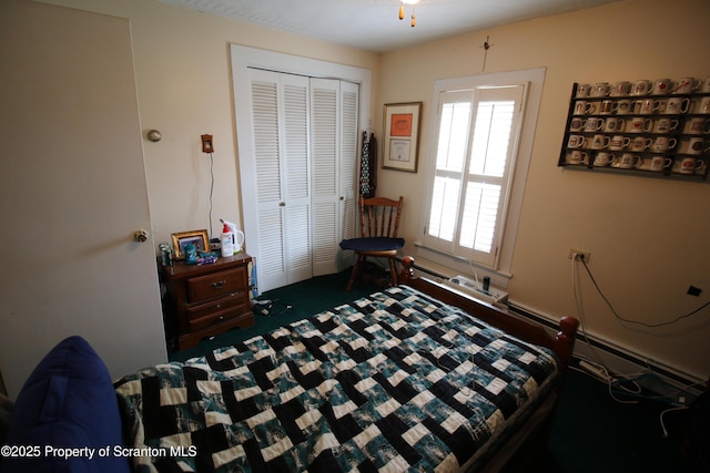 938 Oak St, Scranton, PA 18508 - bedroom featuring a closet and carpet floors