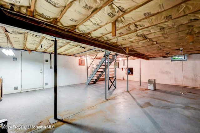 view of basement