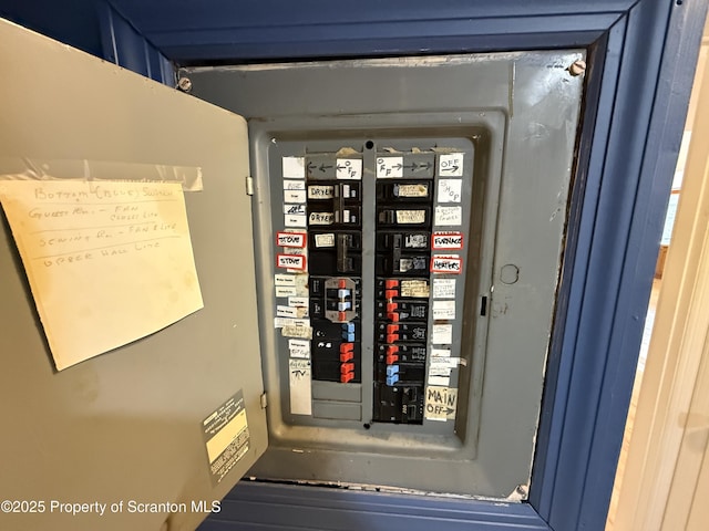 utility room featuring electric panel