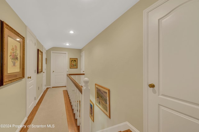 hall featuring light wood-type flooring