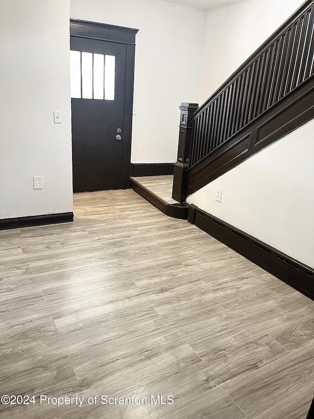 foyer featuring light hardwood / wood-style flooring