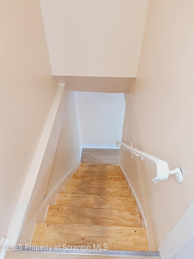 2127 Price St, Scranton, PA 18504 - stairway with wood finished floors