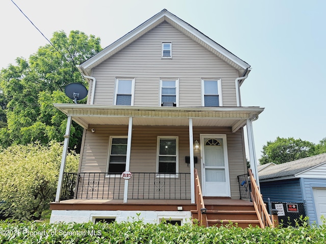 2127 Price St, Scranton, PA 18504 - view of front of house featuring covered porch