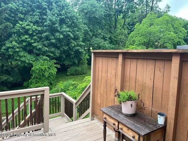 121 Burcher Ave, South Abington Twp, PA 18411 - view of wooden deck