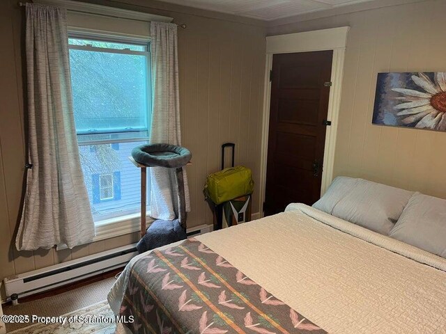 121 Burcher Ave, South Abington Twp, PA 18411 - bedroom featuring baseboard heating