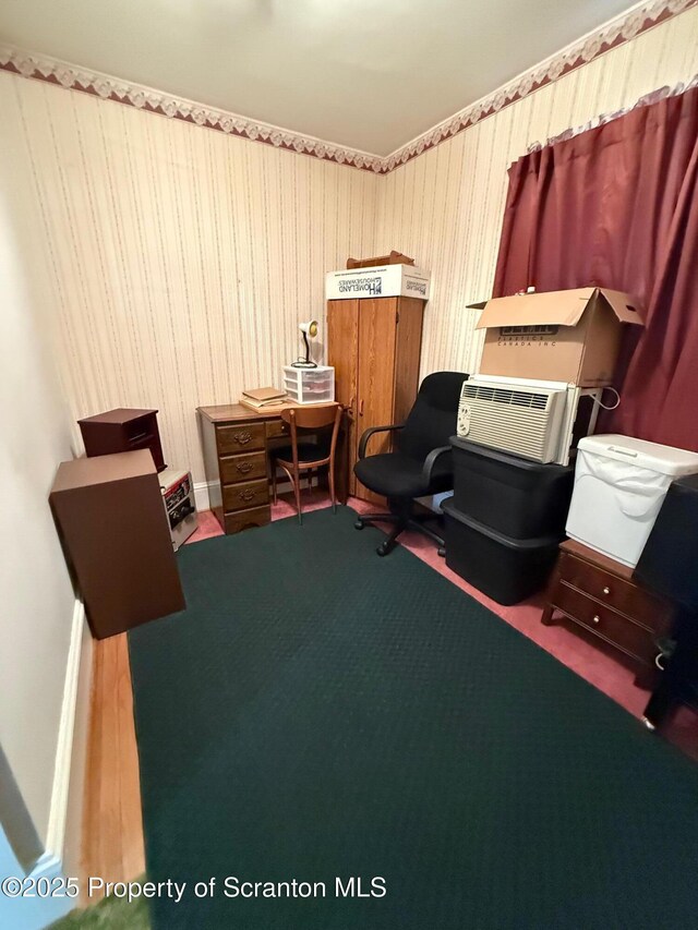 miscellaneous room with carpet floors