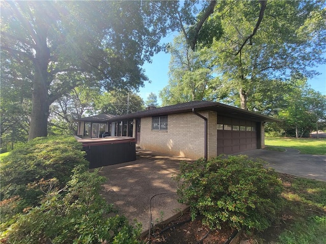 view of front of home featuring a garage