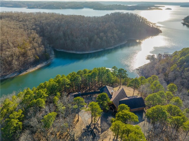 18515 Dream Catcher, Garfield, AR 72732 - drone / aerial view with a water view