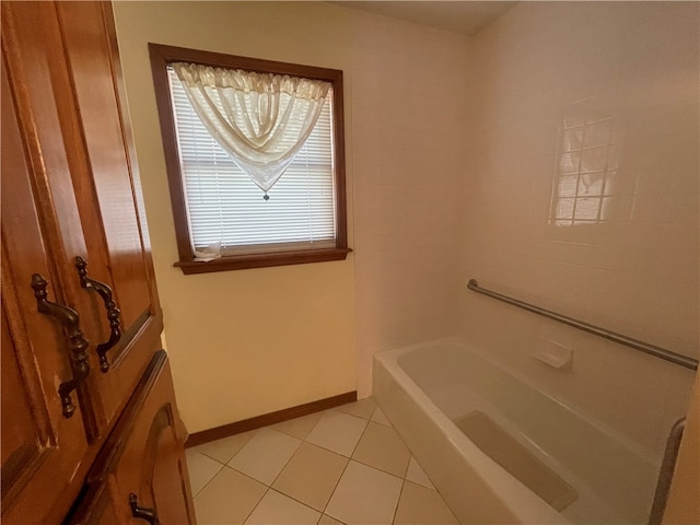 bathroom with tile flooring