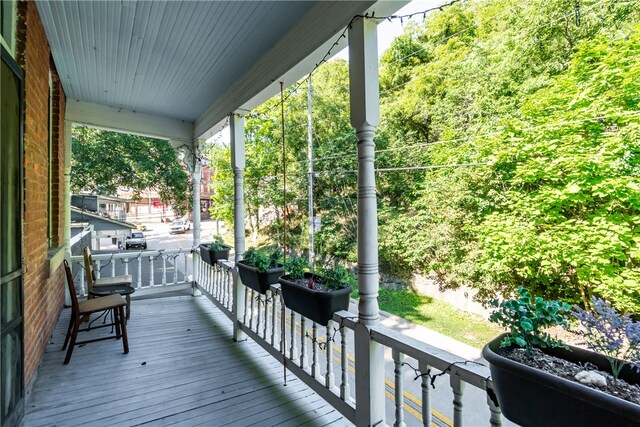 view of wooden deck