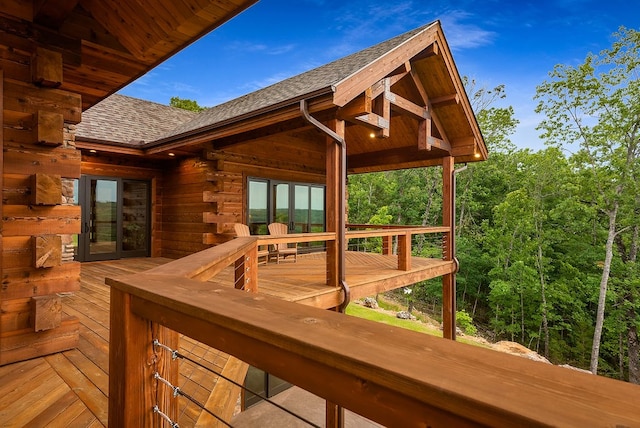 view of wooden terrace