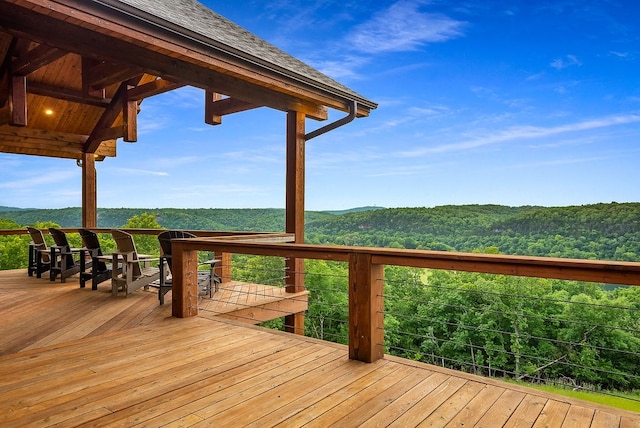 view of wooden terrace