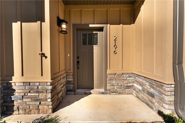 view of doorway to property