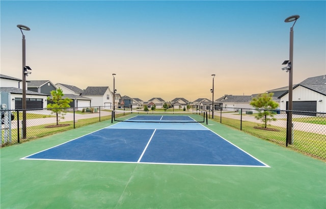 view of tennis court with basketball court