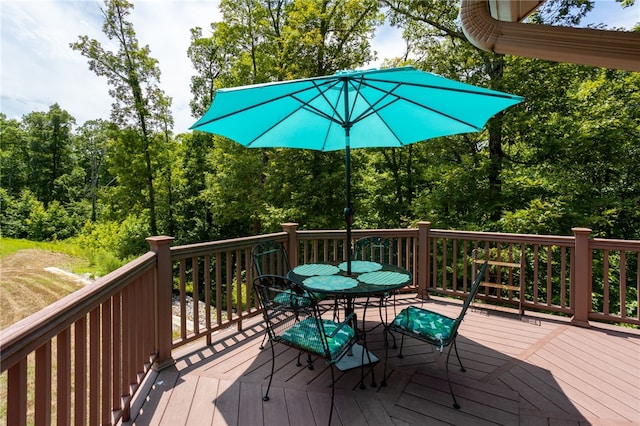 view of wooden terrace