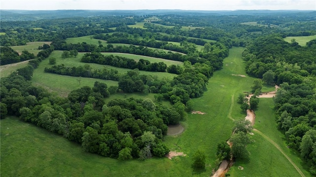 aerial view featuring a rural view