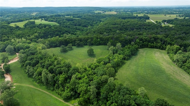 aerial view featuring a rural view