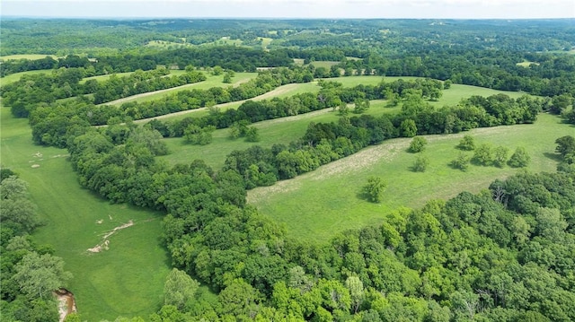 drone / aerial view with a rural view