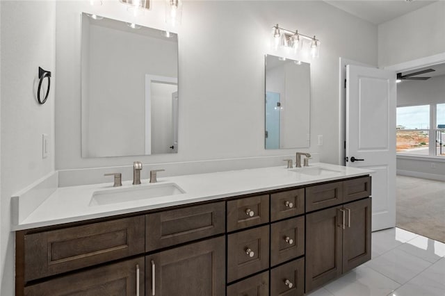 3058 W Berkeley Ave, Rogers, AR 72758 - full bath with double vanity and ceiling fan