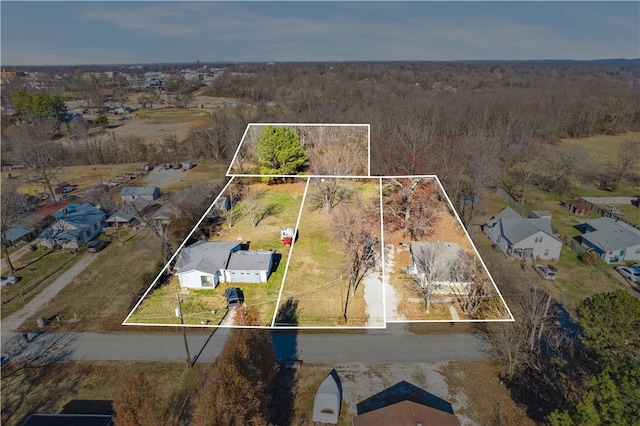 bird's eye view featuring a residential view