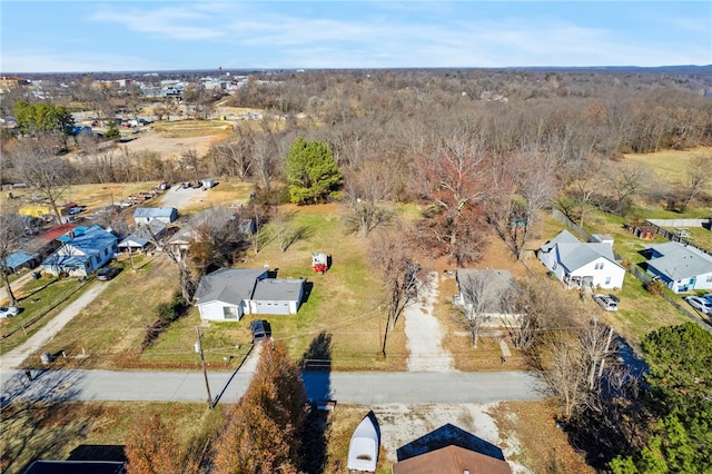 aerial view with a residential view