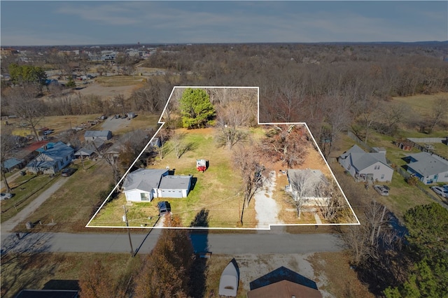 bird's eye view featuring a residential view