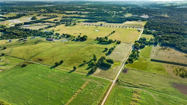 bird's eye view with a rural view