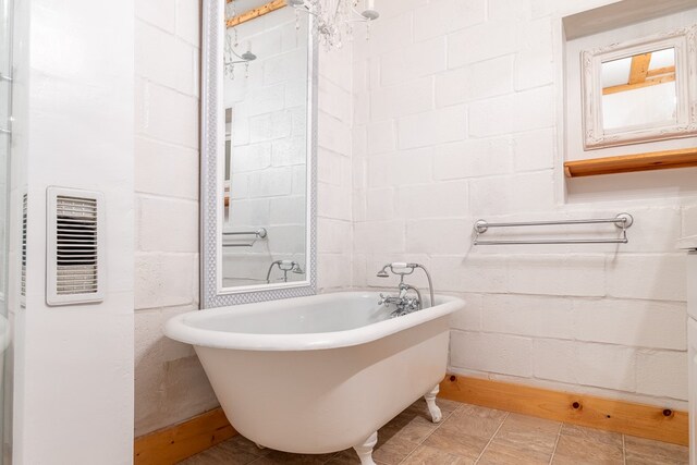 bathroom featuring tile floors