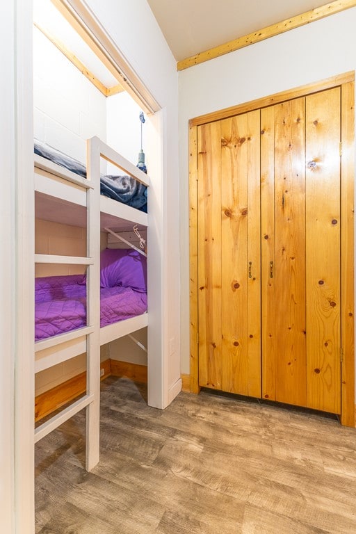 unfurnished bedroom featuring light hardwood / wood-style floors