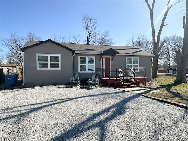 view of front of house featuring a deck