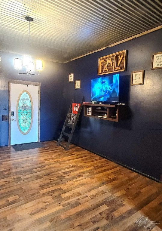 foyer featuring hardwood / wood-style floors