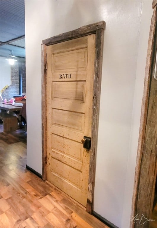 room details featuring hardwood / wood-style flooring