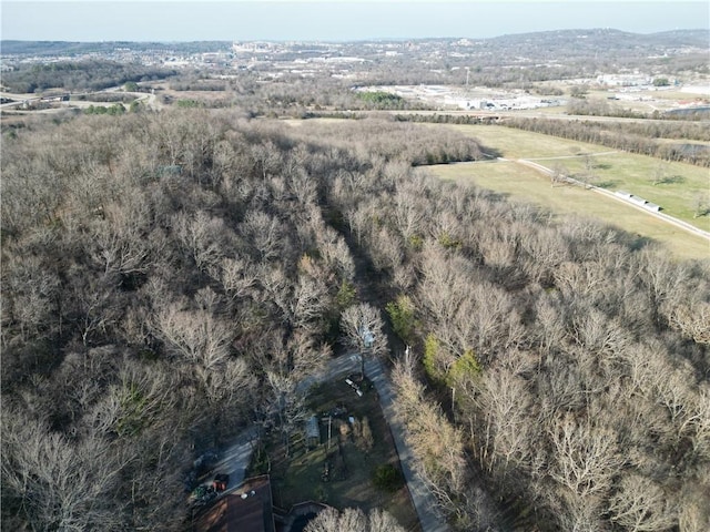 bird's eye view with a rural view