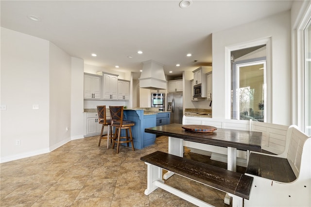 view of dining space