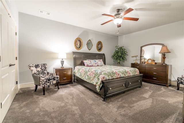 1374 Javello Rd, Tontitown, AR 72762 - bedroom with ceiling fan and dark colored carpet