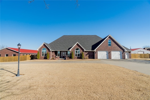 view of front facade with a garage