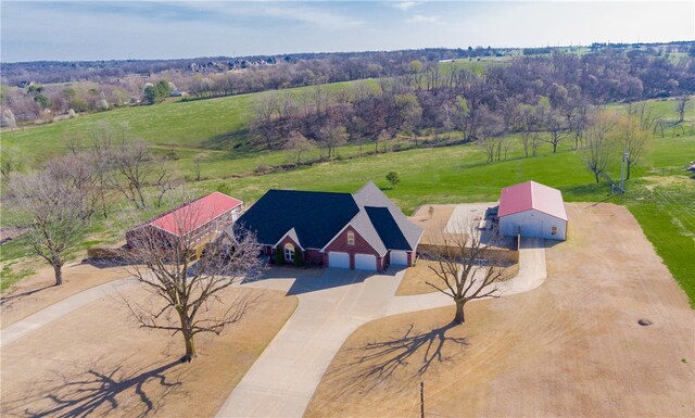 1374 Javello Rd, Tontitown, AR 72762 - aerial view featuring a rural view