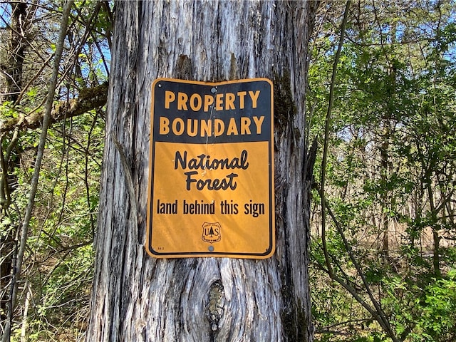 view of community sign