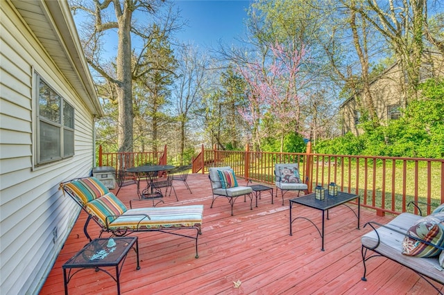 view of wooden deck