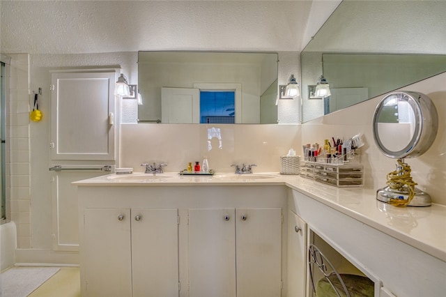 bathroom featuring double sink vanity