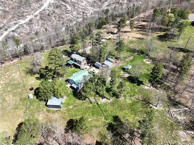 bird's eye view with a rural view