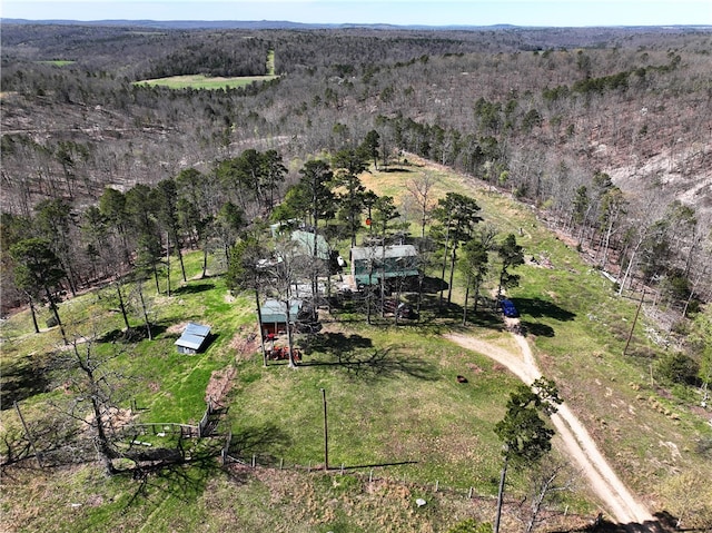 bird's eye view featuring a rural view