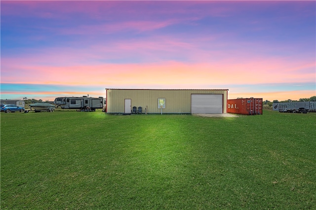 exterior space with a lawn