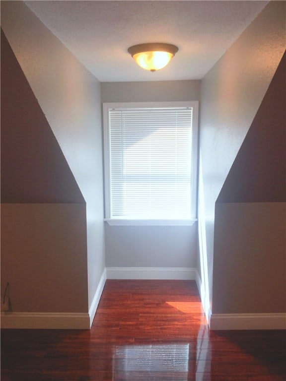 additional living space with dark wood-type flooring