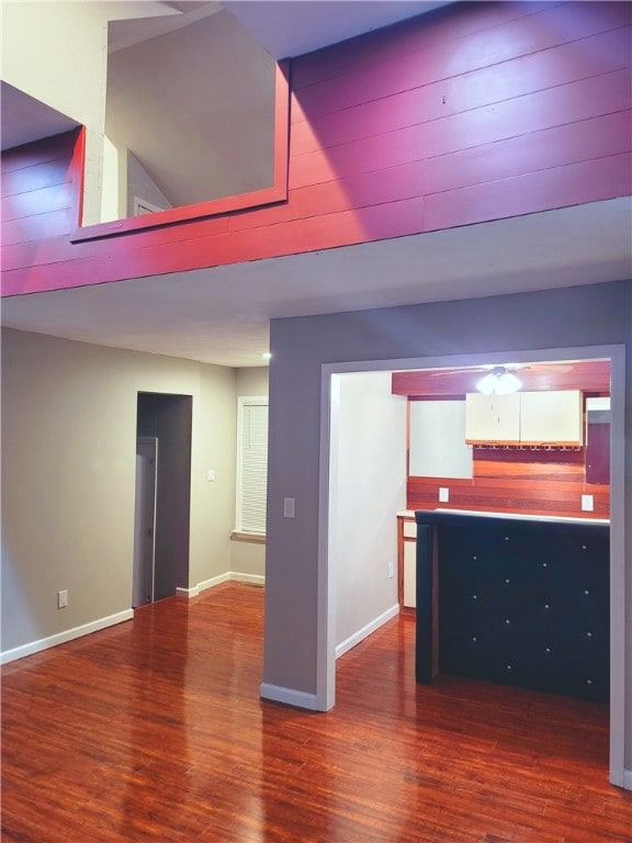 interior space featuring dark hardwood / wood-style flooring