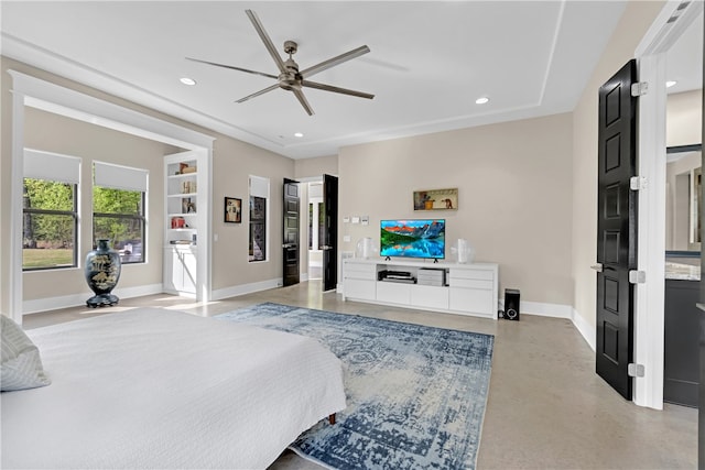 bedroom with ceiling fan