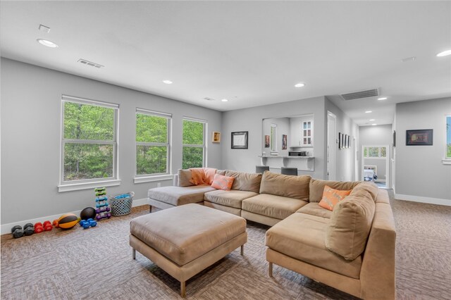 view of carpeted living room